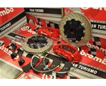 原裝進口意大利剎車品牌Brembo大六活塞剎車卡鉗套裝制動升級
